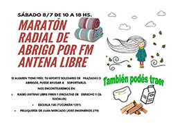 MARATÓN RADIAL POR “UN ABRIGO SOLIDARIO” EN ANTENA LIBRE